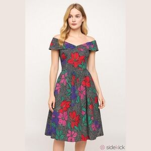 Robbie Bee Vintage Fit & Flare Dress 100% Cotton Made in USA Milkmaid House